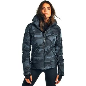 SAM New York Freestyle Camo Puffer Goose Down Quilted Coat Jacket